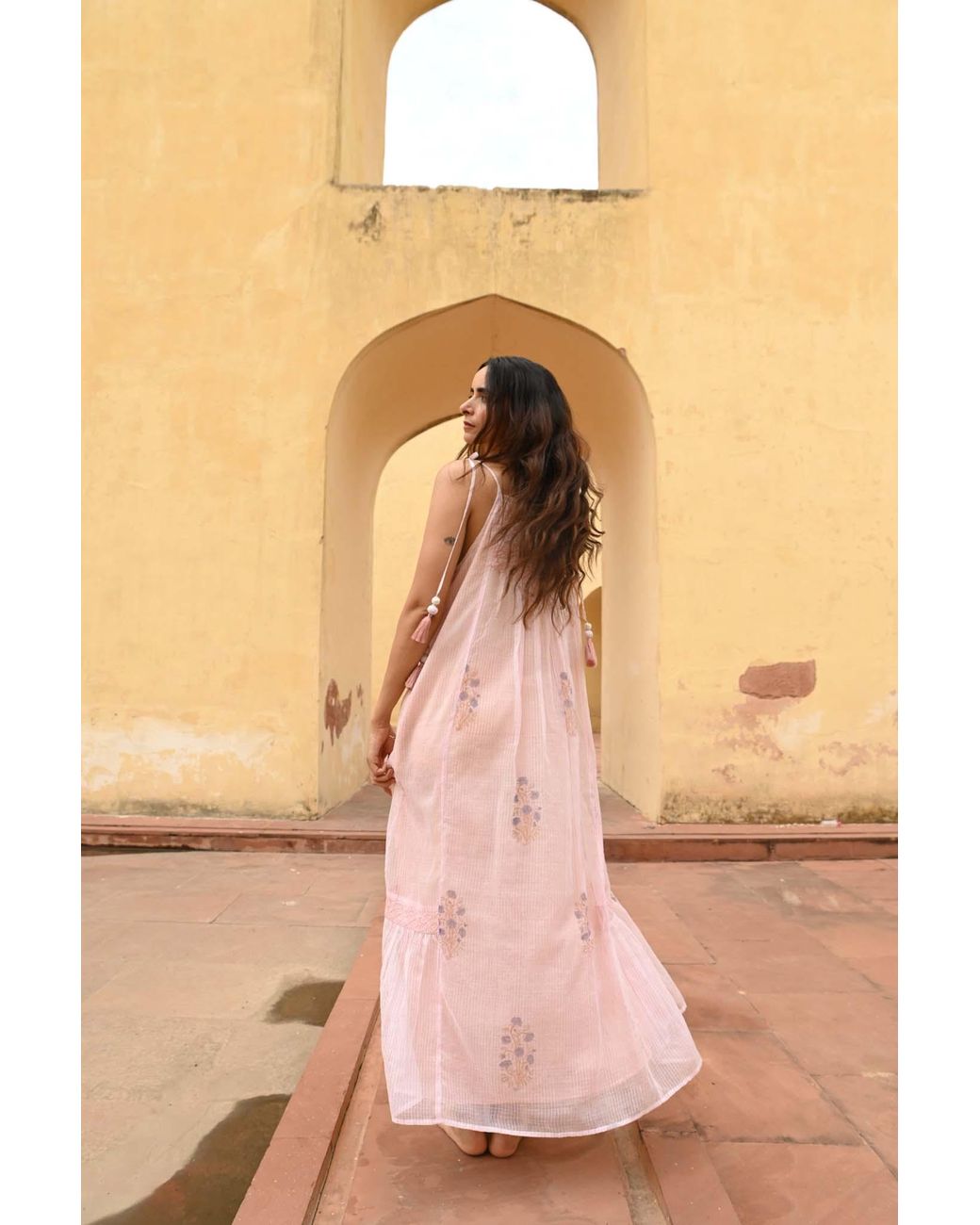 Liminal Pink Sabine Maxi Dress