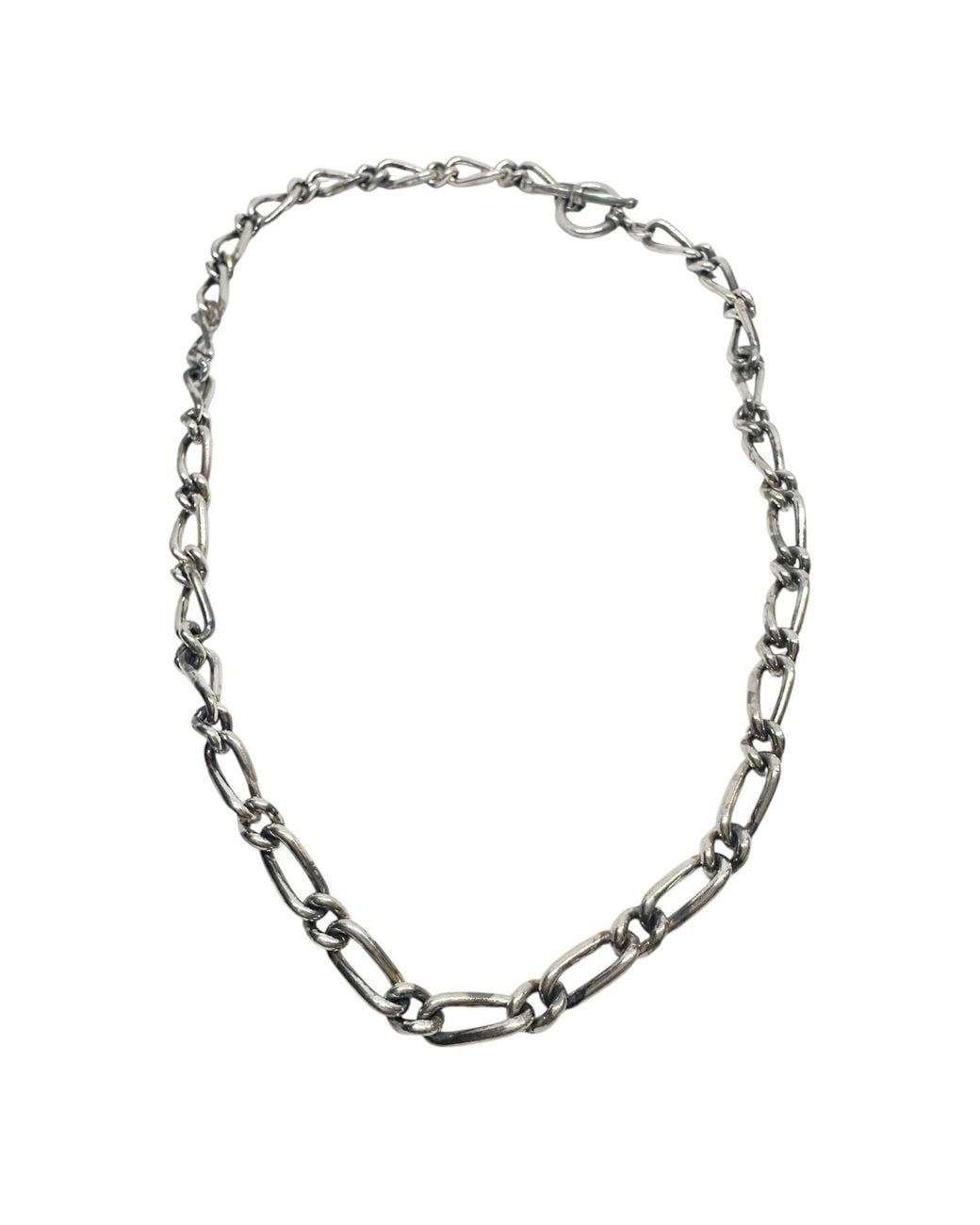 Tg-Jewellery by Tamara Gervasio Metallic Figaro Chain – Sterling With T-Bar Clasp for men