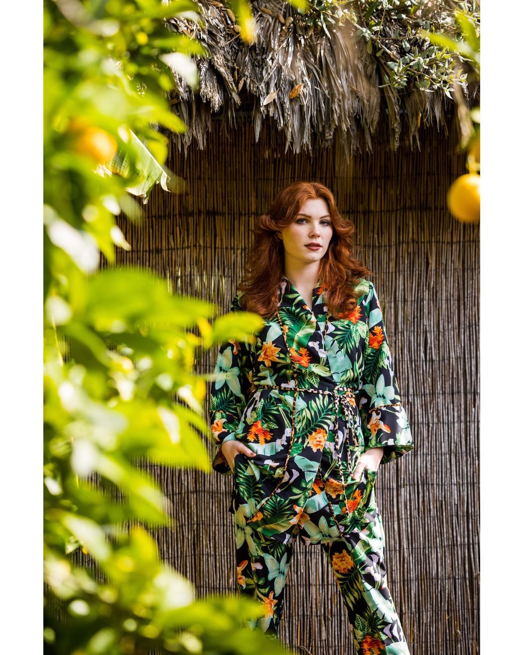 Jennafer Grace Green Midnight Jungle Paglama Set
