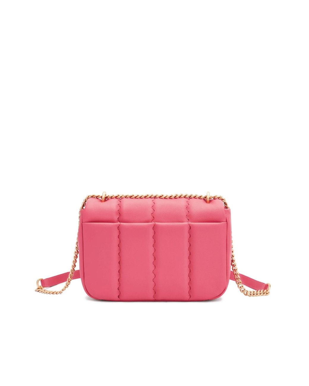 Orange Cube Pink Square Stitch Flap Bag