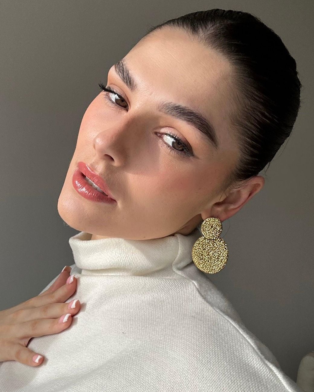 Crystals and Co Metallic Baby Double Drop Earrings