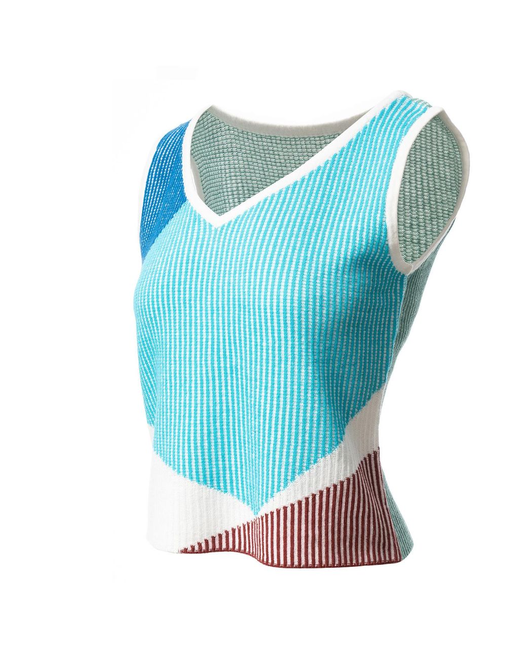 Fully Fashioning Blue India Knit Vest