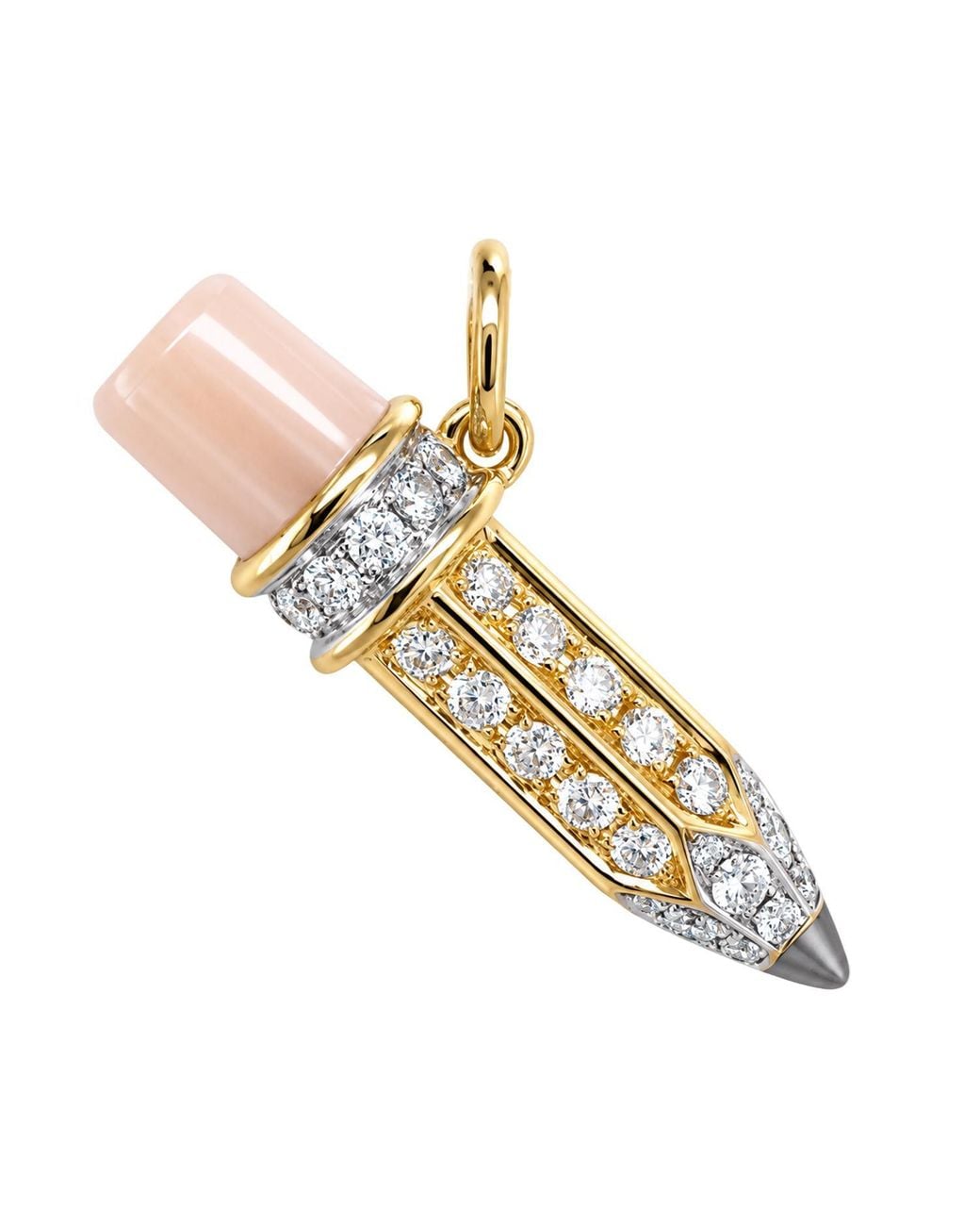 Artisan Metallic 18K & Mop & Diamond Pencil Pendant
