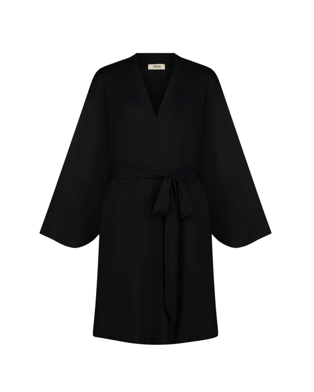 Creme Loungewear Black Robe