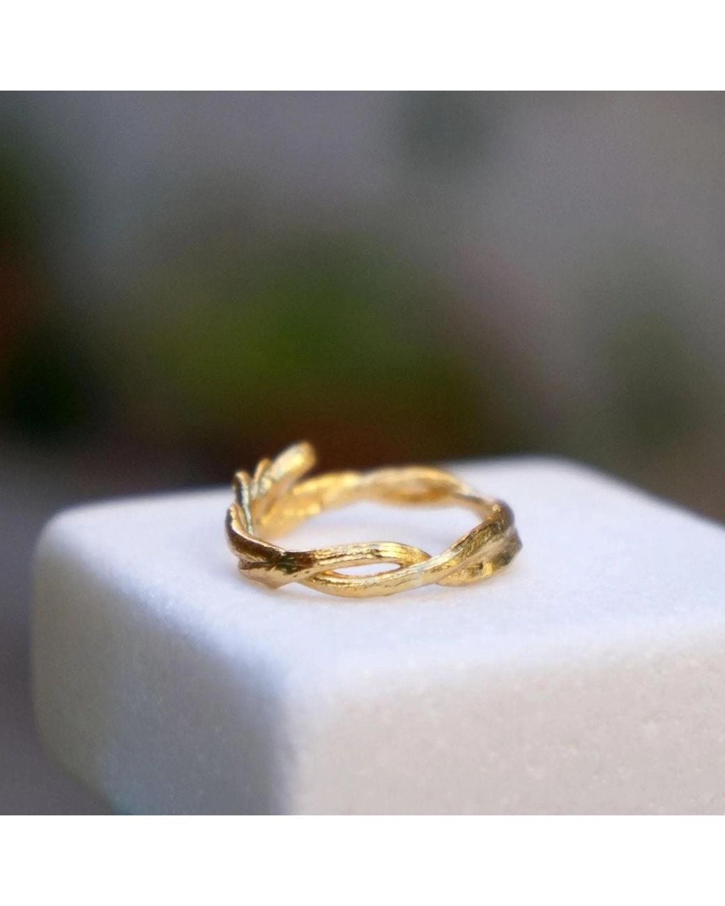 Mother Nature Jewelry Metallic Twig Ring, Handmade Minimalist Band