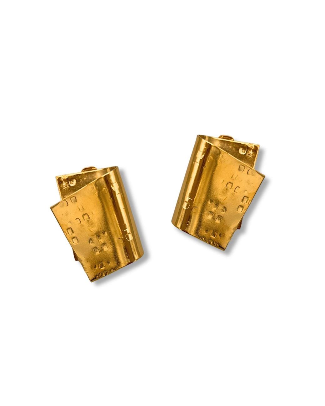 Jaredjamin Metallic Fold Over Clip Earrings