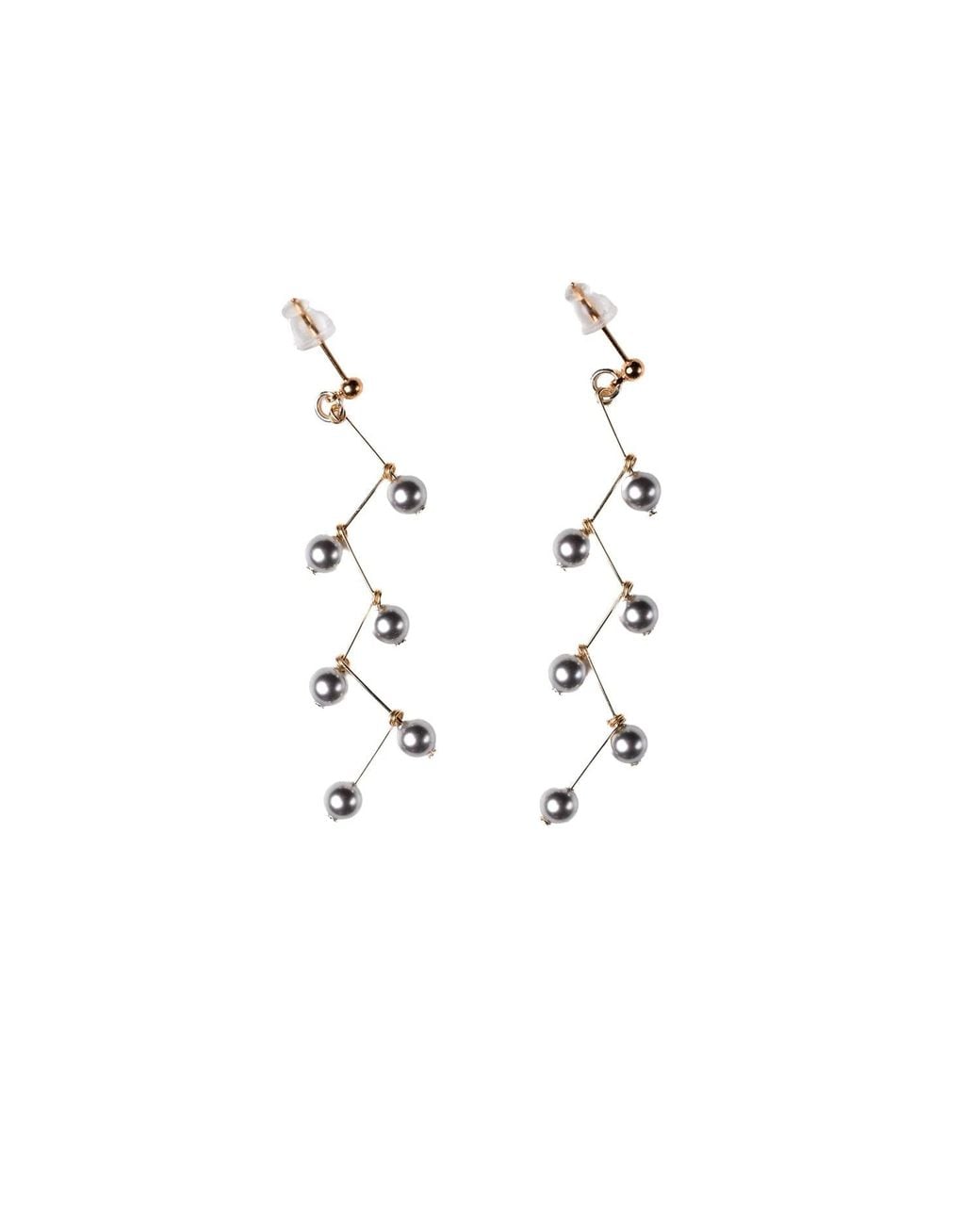 Heartfelt Layers White Tree Branch Chandelier Earrings