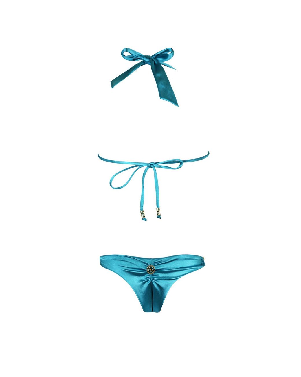 Ak Royalty Resortwear Blue Mona Chain Bikini