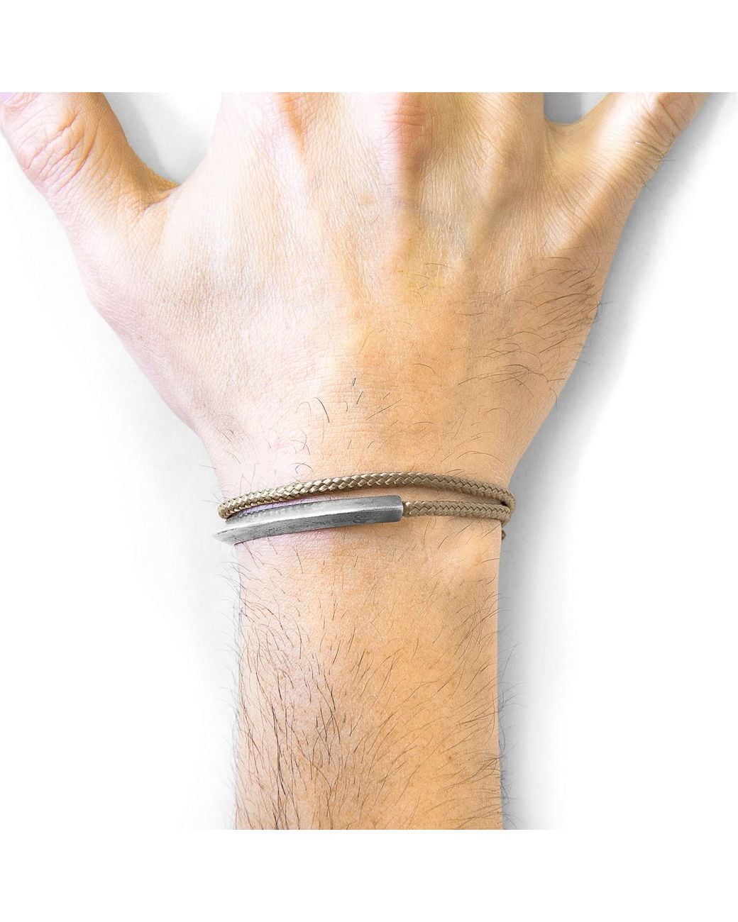 Anchor and Crew Metallic Sand Hove & Rope Bracelet for men