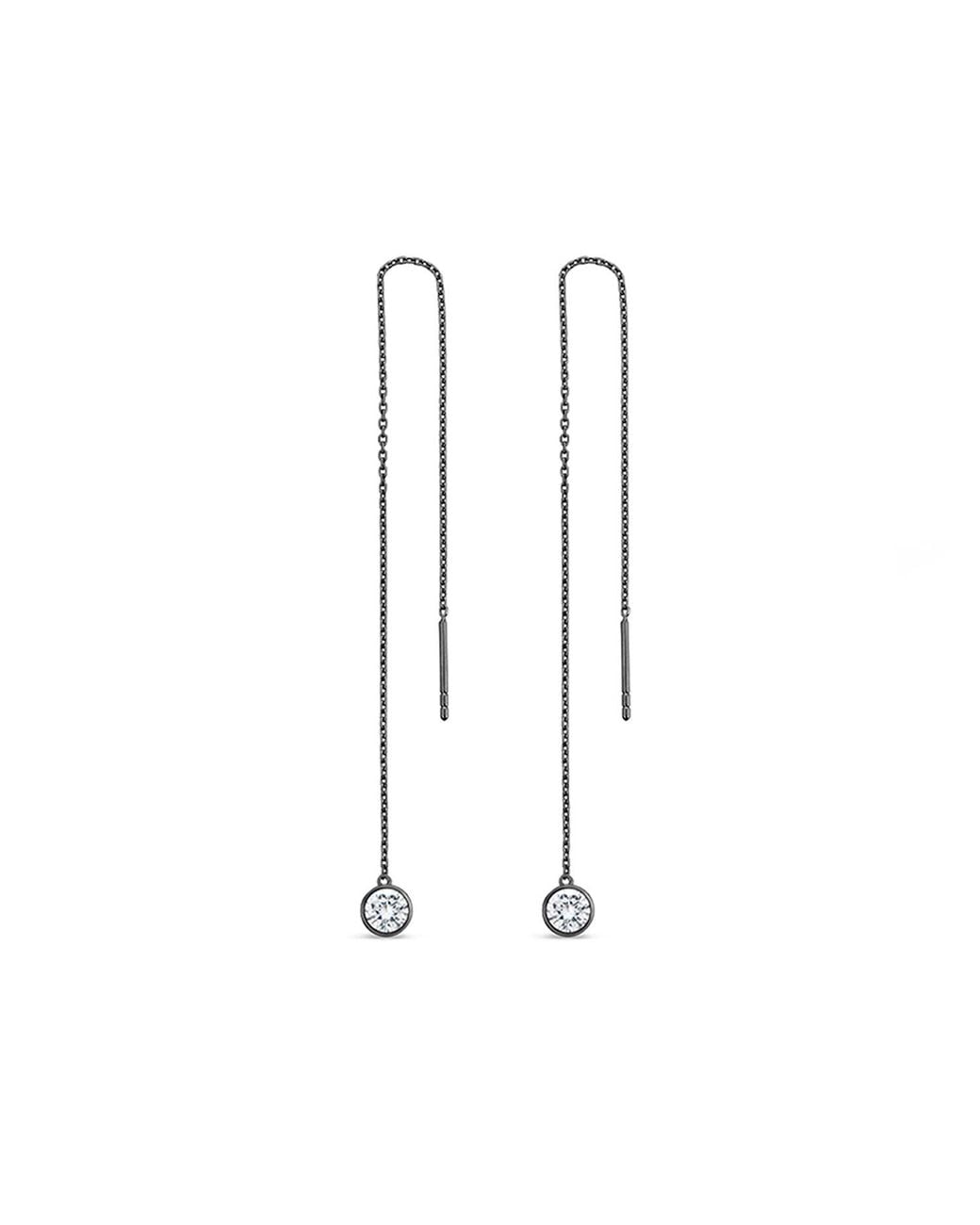 SALLY SKOUFIS White Minx Solitaire Drop With Made Diamonds