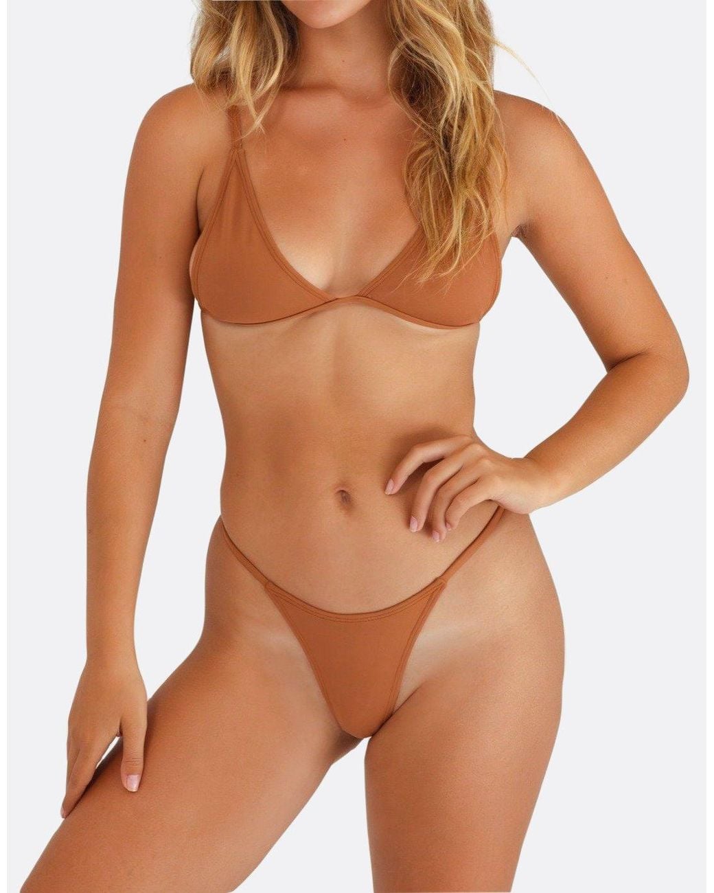 Minimale Animale Brown Wall Street Thong Bikini Bottom