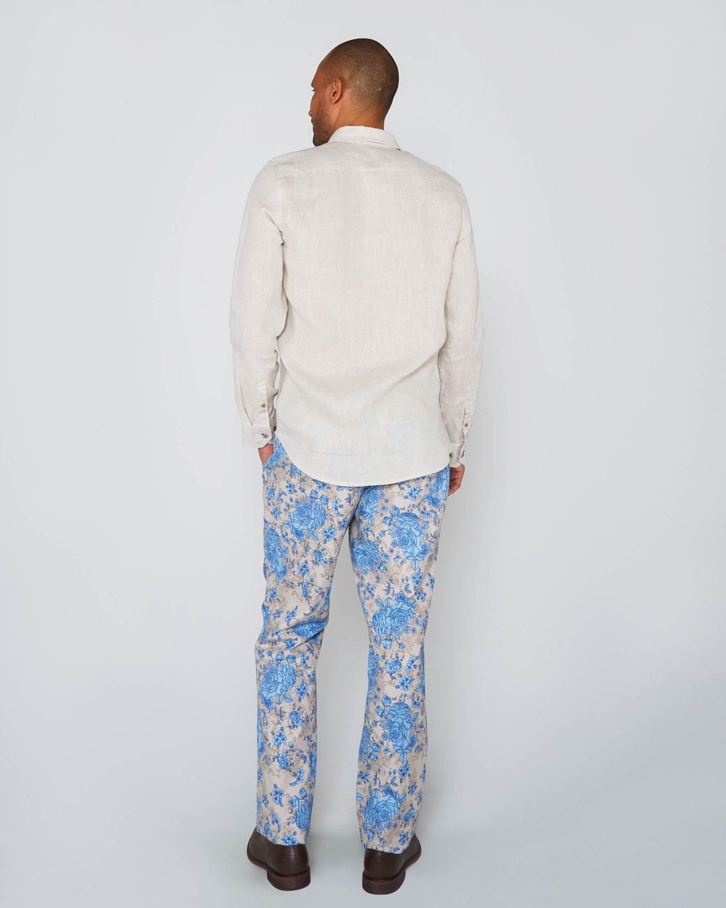 Lords of Harlech White Neutrals Laurent Linen Shirt for men