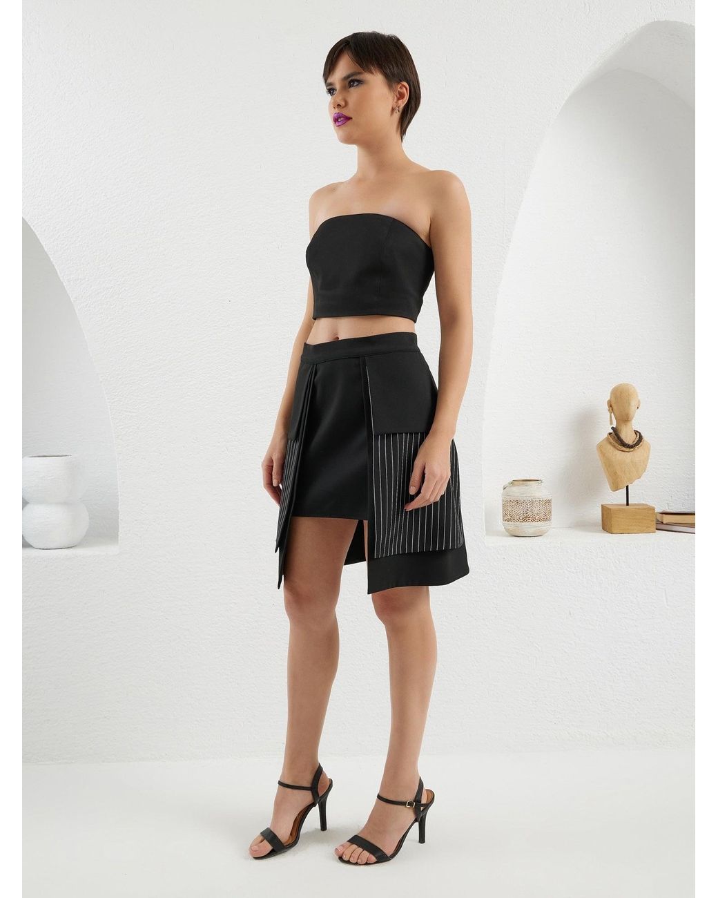 Lumina Eligma Black Dimensions Layered Skirt
