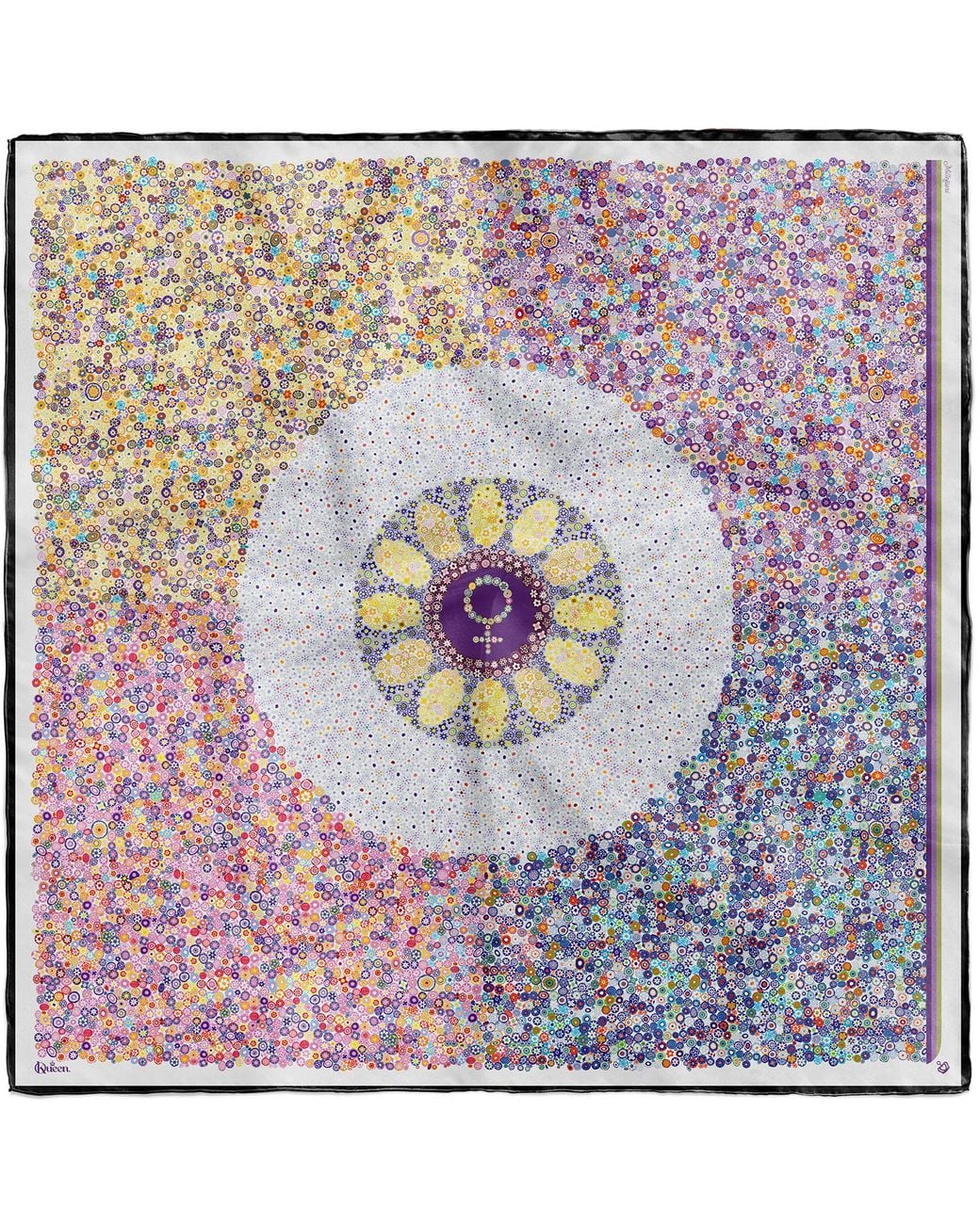 Kueen Purple Silk Scarf