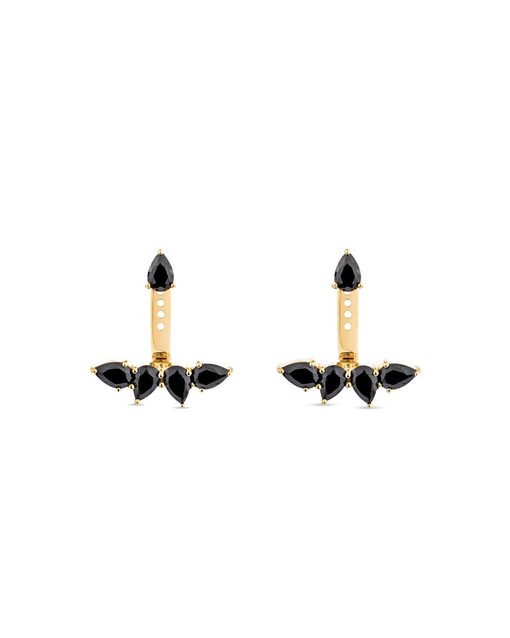 SALLY SKOUFIS Metallic Pure Ear Jacket With Made Cz Diamond Stimulant