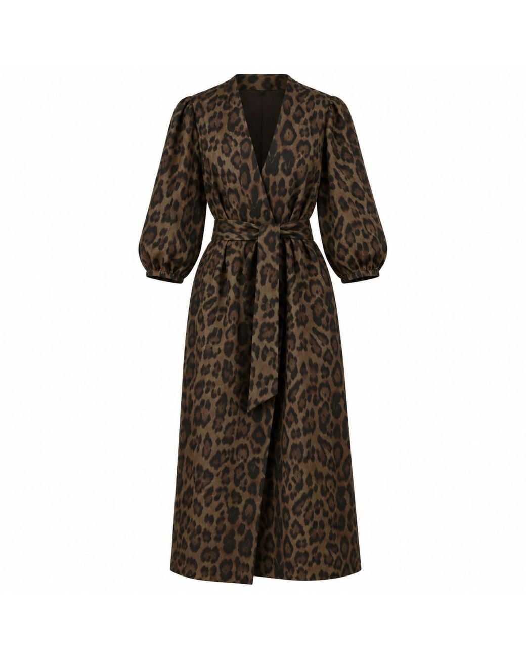 Traffic People Multicolor Bet Lynch Lives Leopard Print Duster Wrap Coat