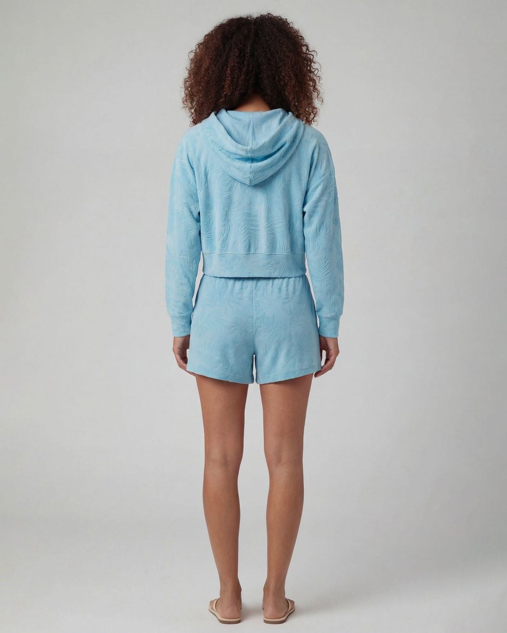 Lords of Harlech Blue Tess Drawstring Terry Toweling Short