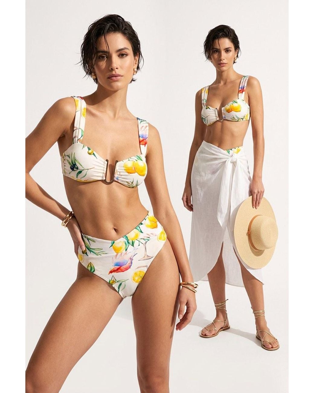 Plivati Yellow Bianca High Waist Bikini Bottom — Adriatic