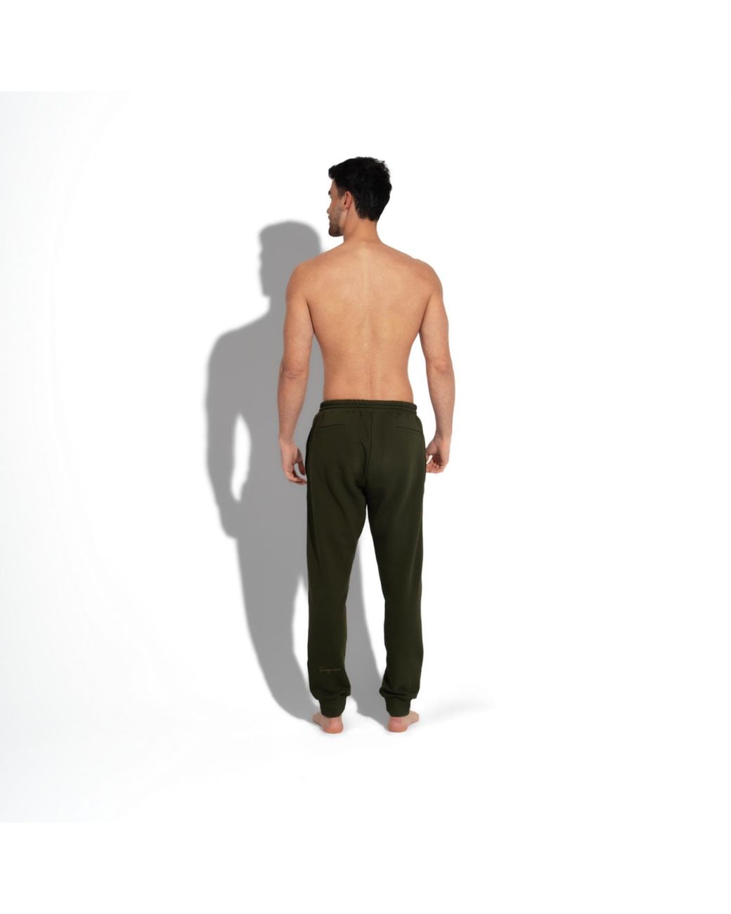 Maison Tangerine Green Premium Cotton Zip-Up Hoodie & Joggers Tracksuit Set Khaki For