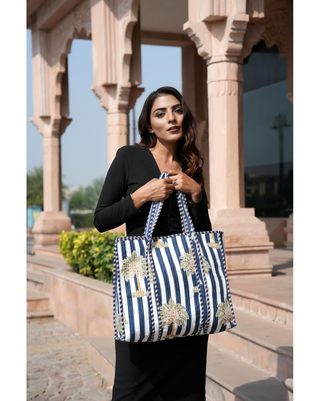 Conscious Yoga Collective Pink The Palm Tree Tote