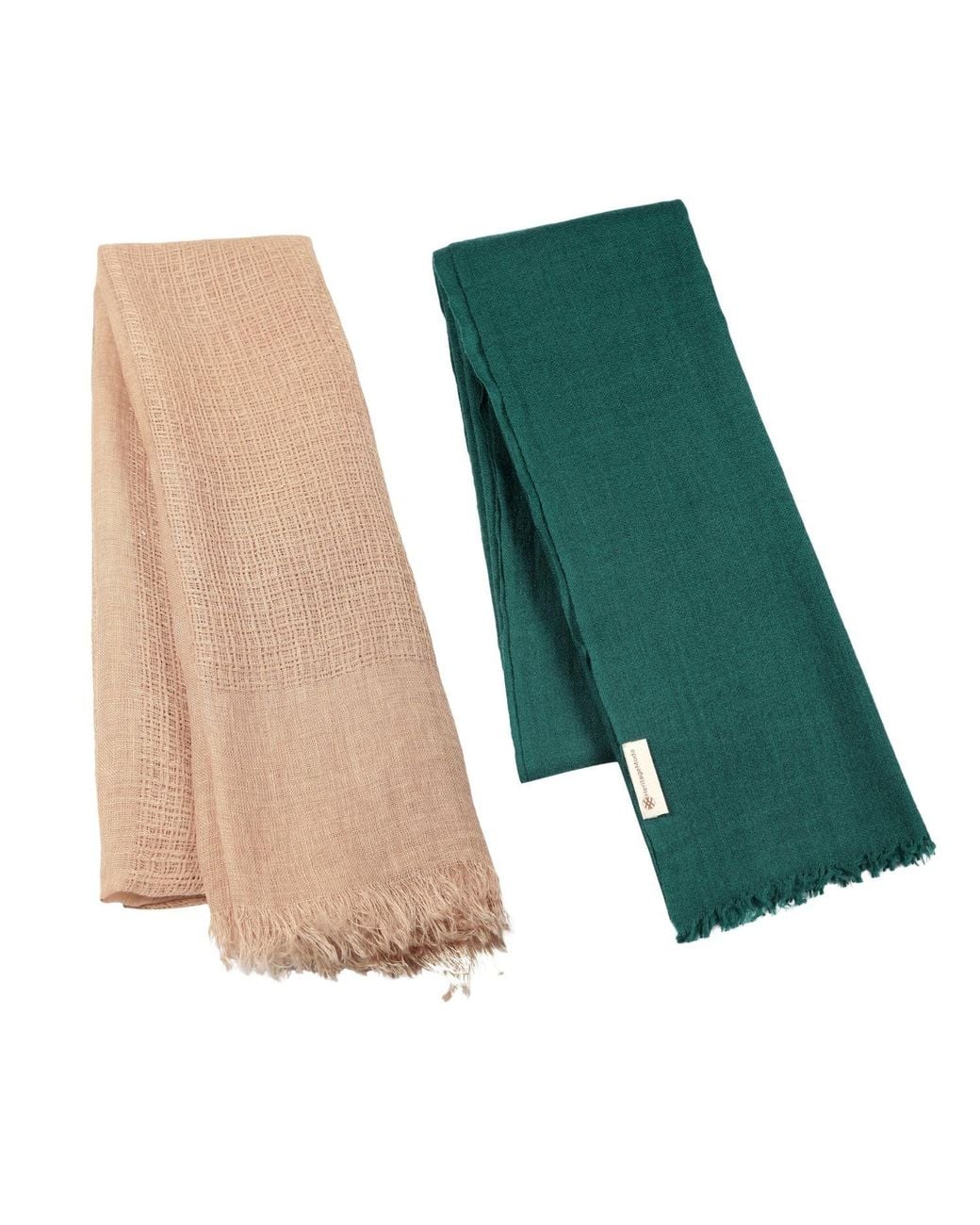 Heritagemoda Green Rose Neutrals Gift Saver Pack Of Two Elegant Scarves