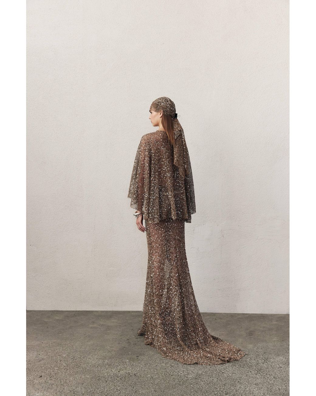 NAZLI CEREN Brown Clea Crochet Skirt