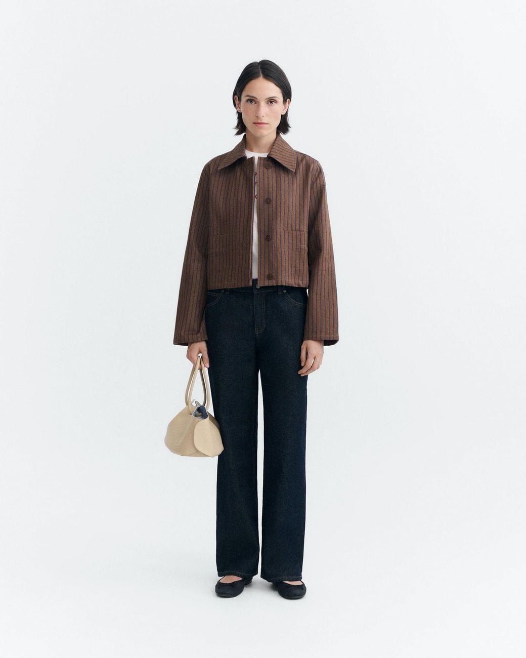Thinking Mu Brown Striped Natural Dyes Astrid Jacket