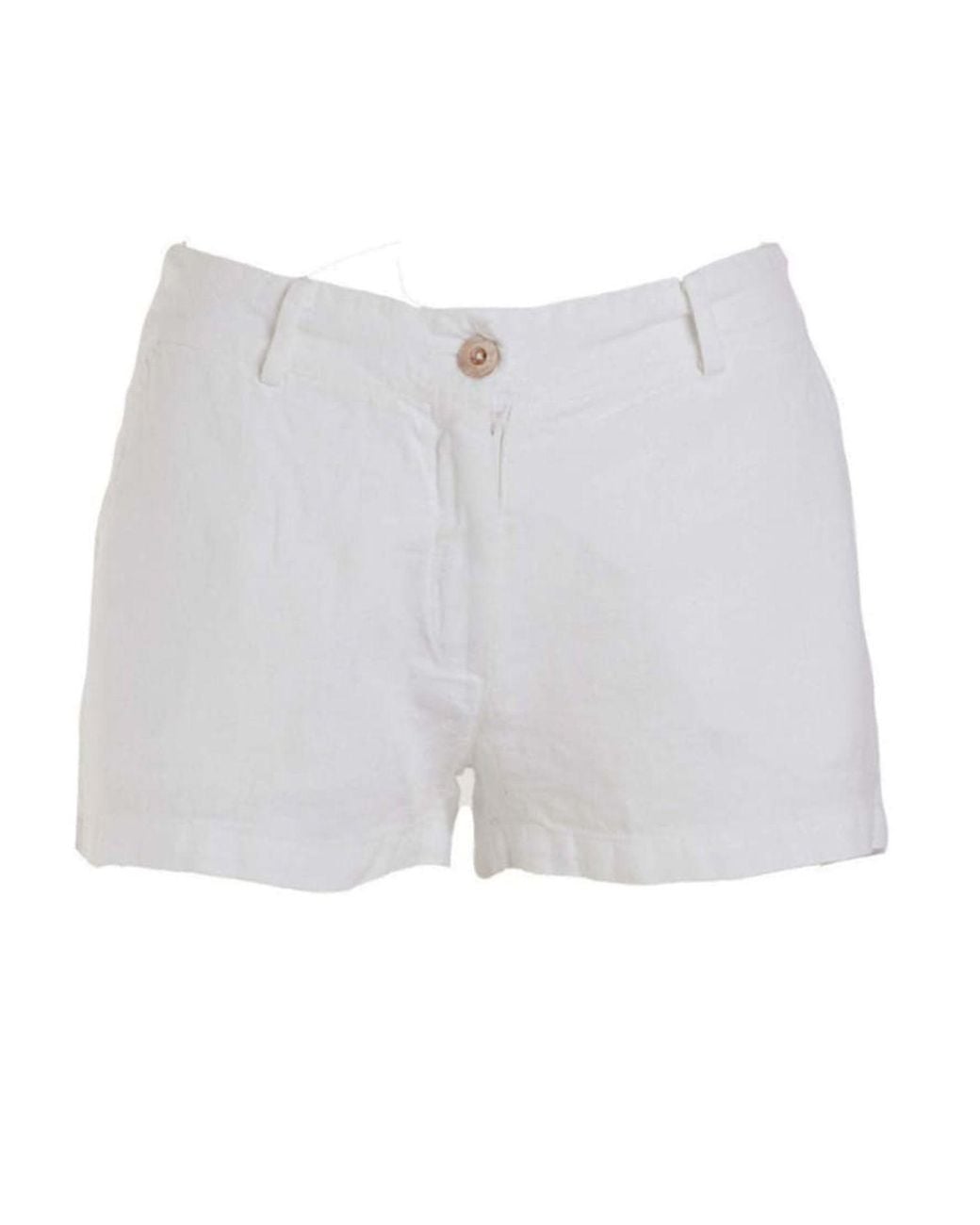 Haris Cotton White Linen Shorts