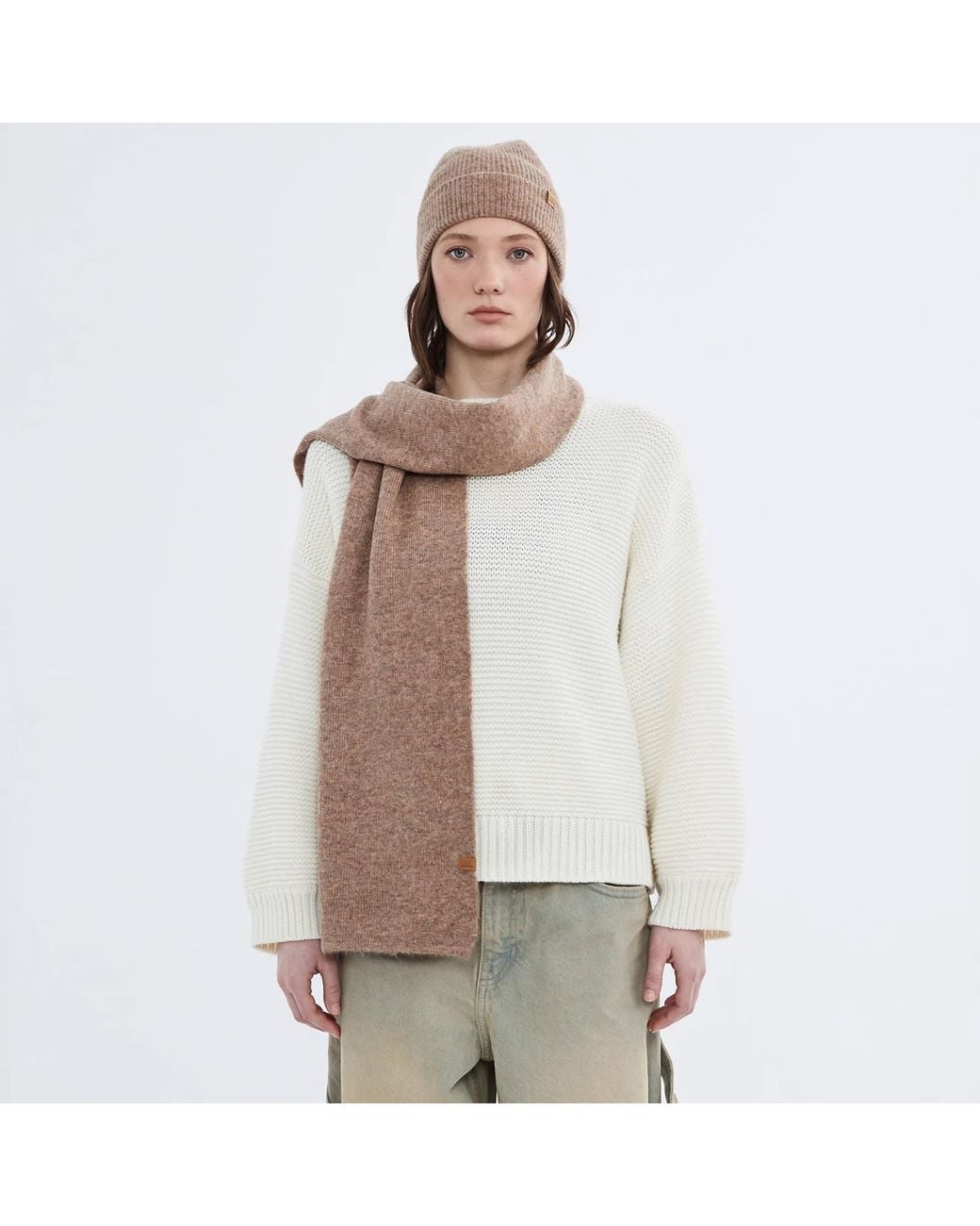 Norbron Brown Raine Taupe Scarf