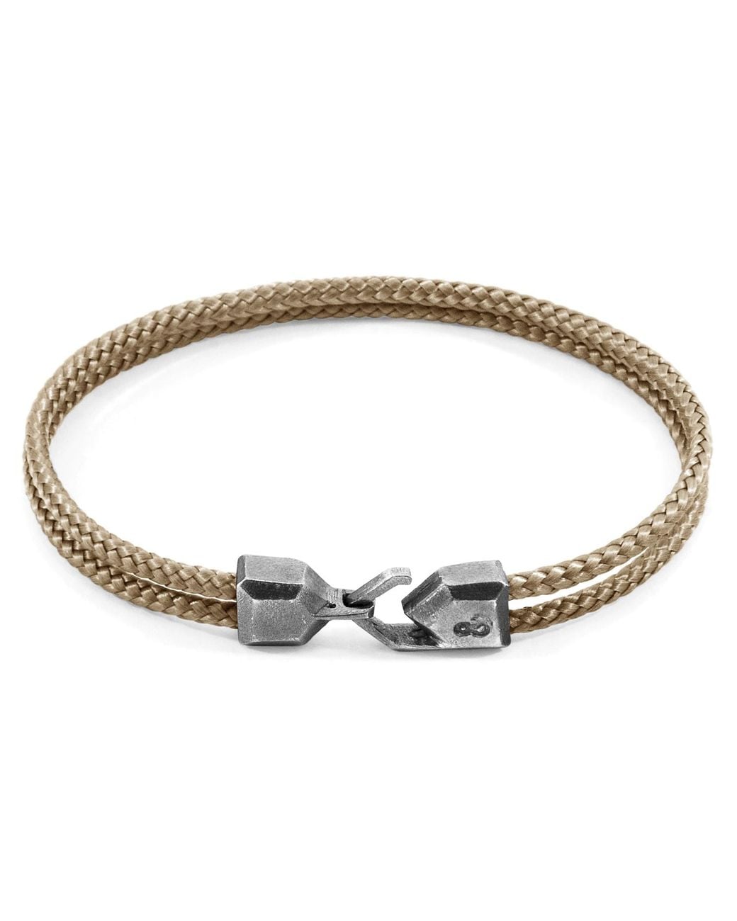 Anchor and Crew Metallic Sand Cromer & Rope Bracelet for men