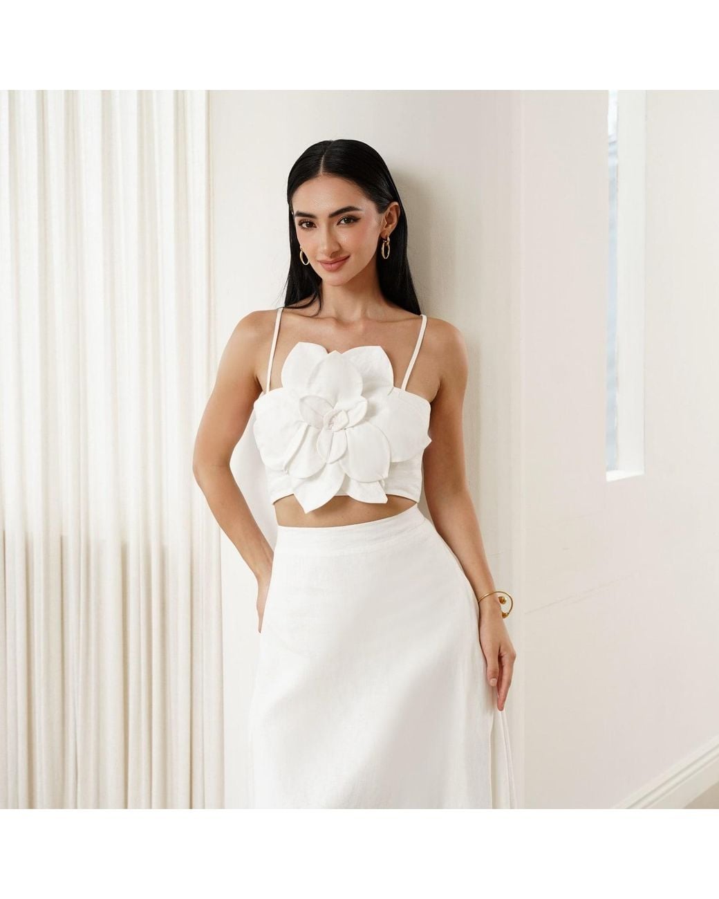Yumi Kim White Sahara Linen Top