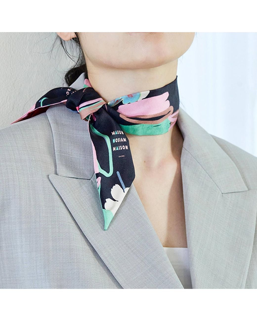 Ana Maison Blue Neo Luxury Look Twilly Scarf