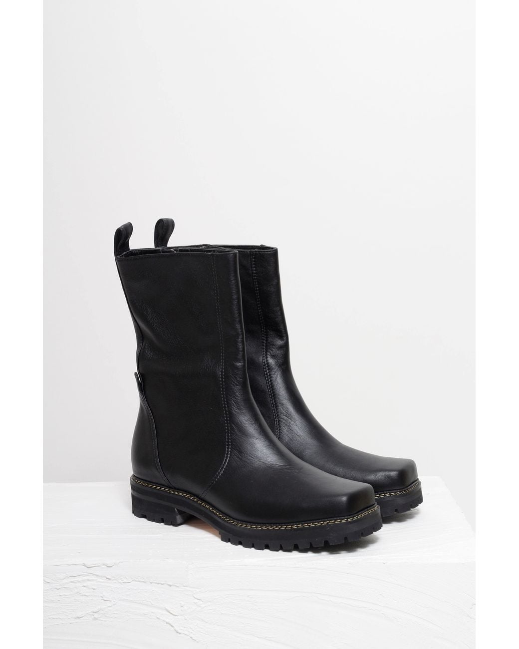 Mafalda Black Isis Mid Calf Boots