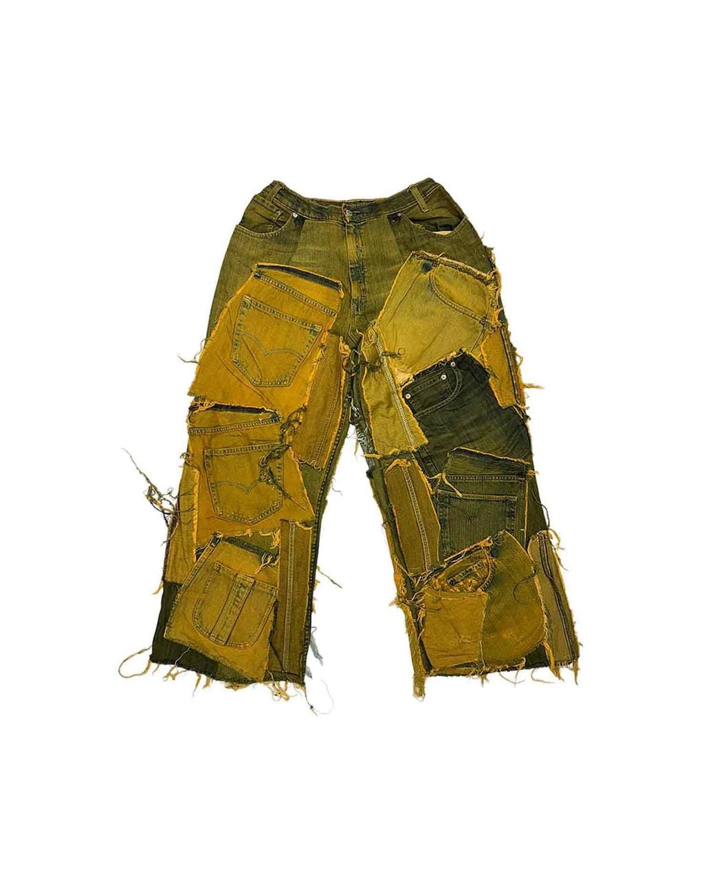 Zasta Studio Green Shred Couture Denim Jeans A New