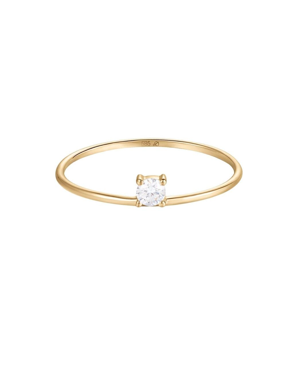 Dyamka Metallic Diamond Solitaire Ring