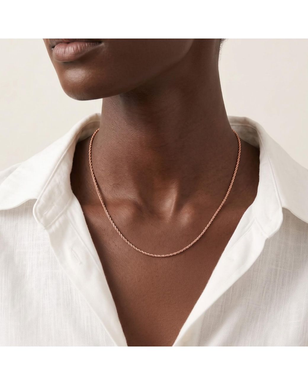 Spero London Metallic Sterling Rope Chain Necklace
