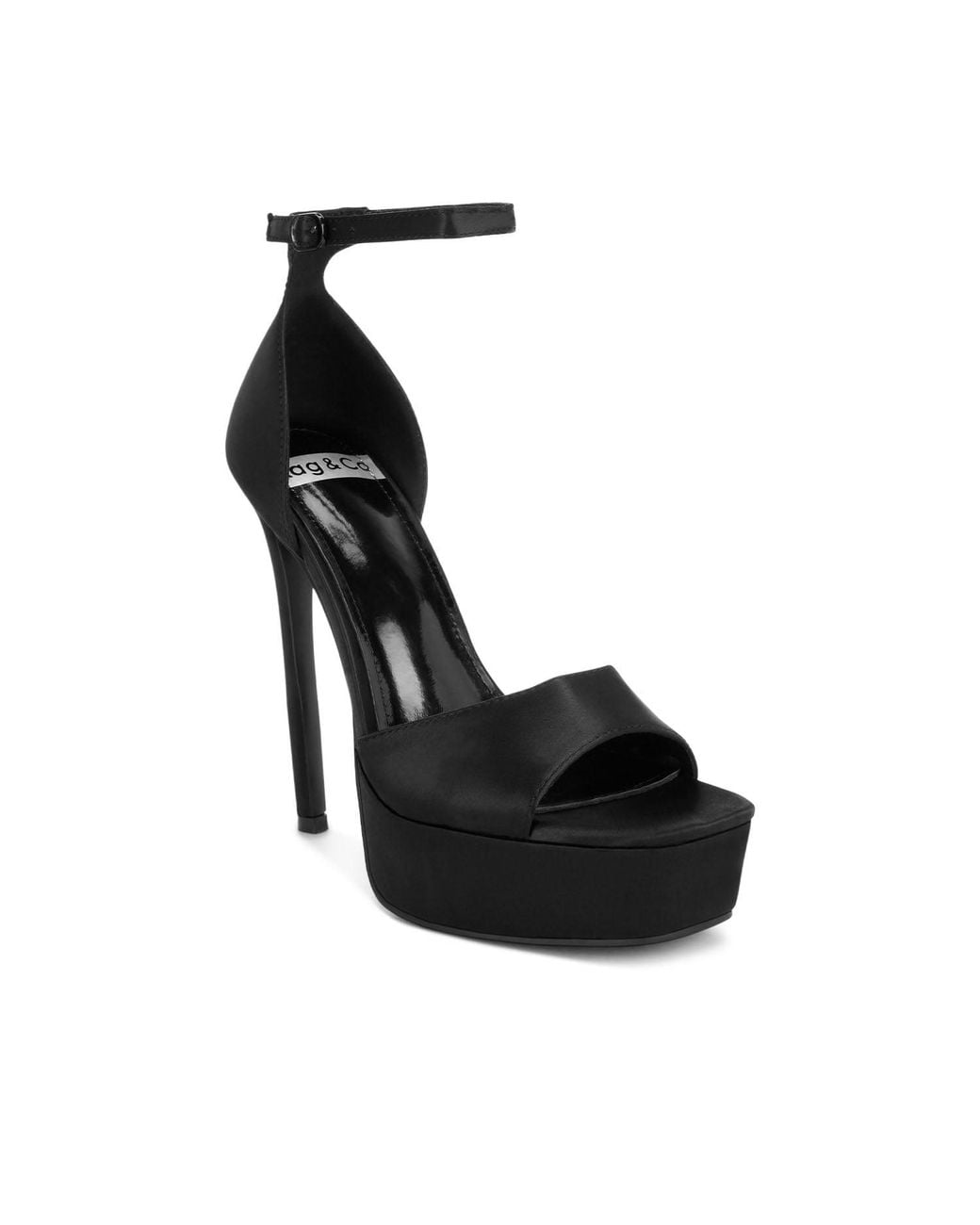 Rag & Co White Marshis Towering Platform Heel Sandals