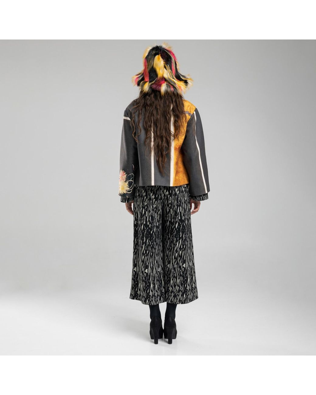 ARTISTA Multicolor Hailey Cropped Coat