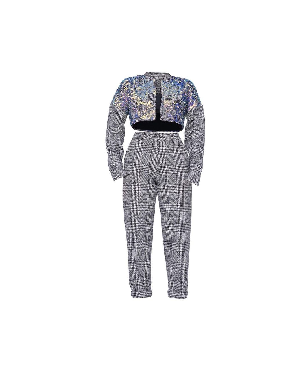 Moov Blue Checkered Pants