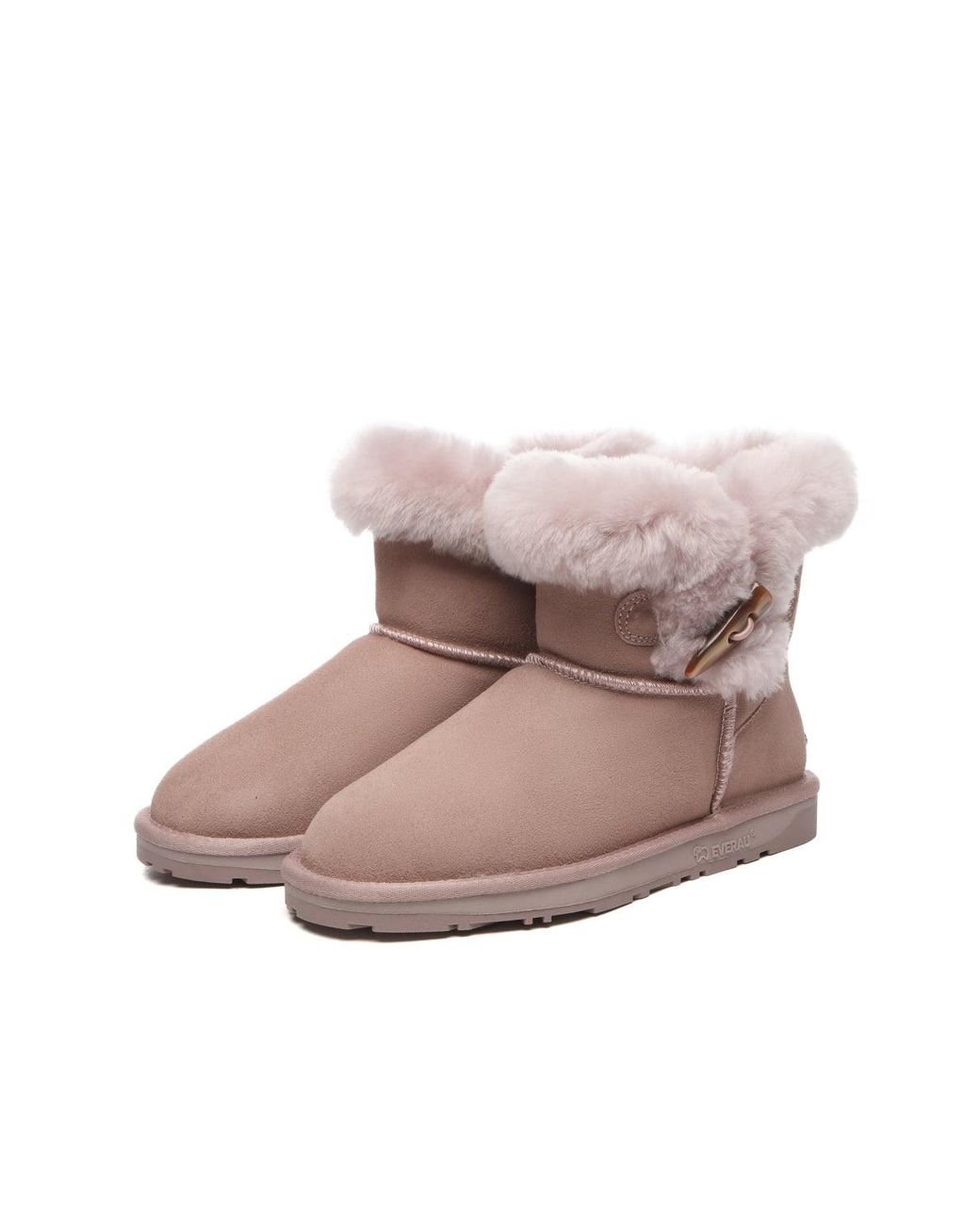 EverAu Australia Pink Robin Horn Toggle Button Mini Boots