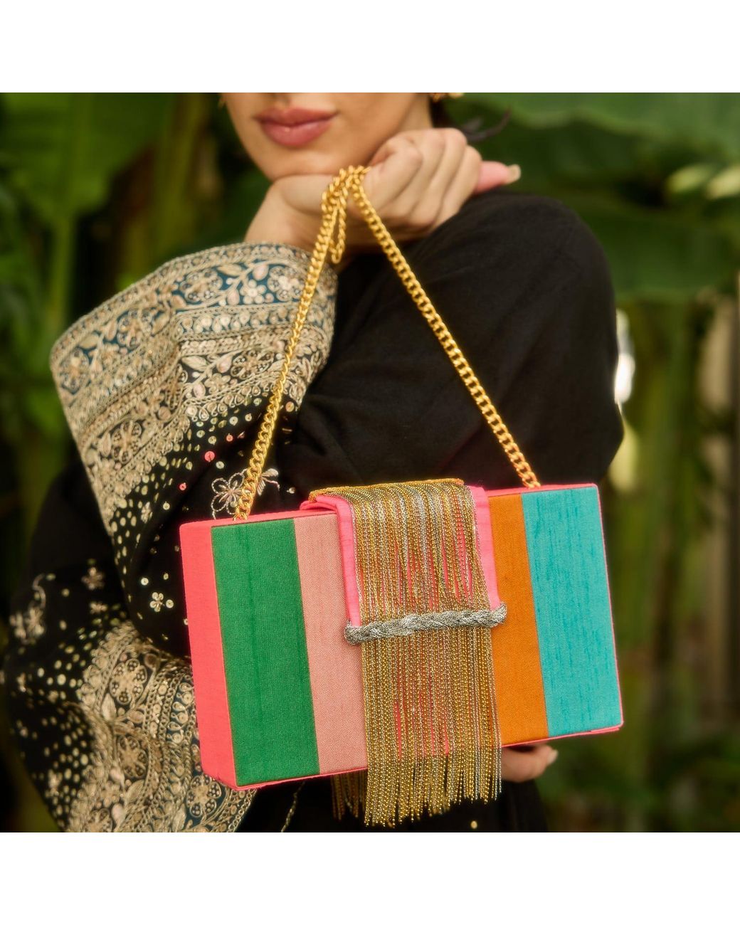 Simitri Green Skittles Dreamy Clutch