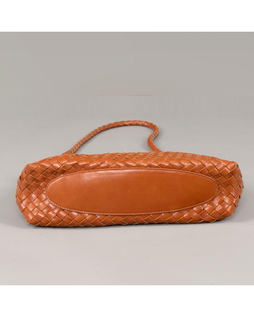 Rimini Brown Hand Weaving Vegan Leather Shoulder Bag 'Suzy'