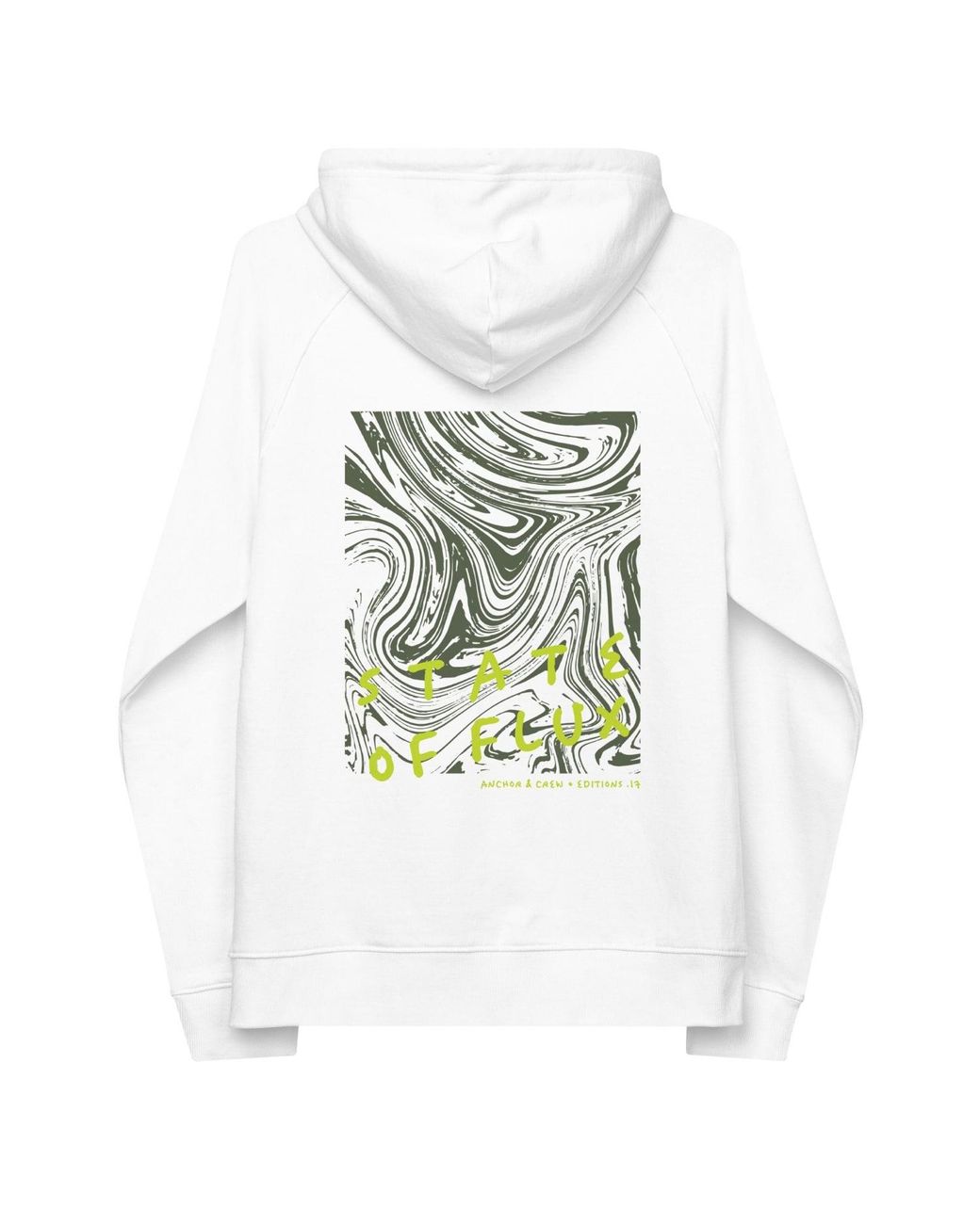 Anchor and Crew White Seventeen State Of Flux Editions Organic Cotton Hoodie