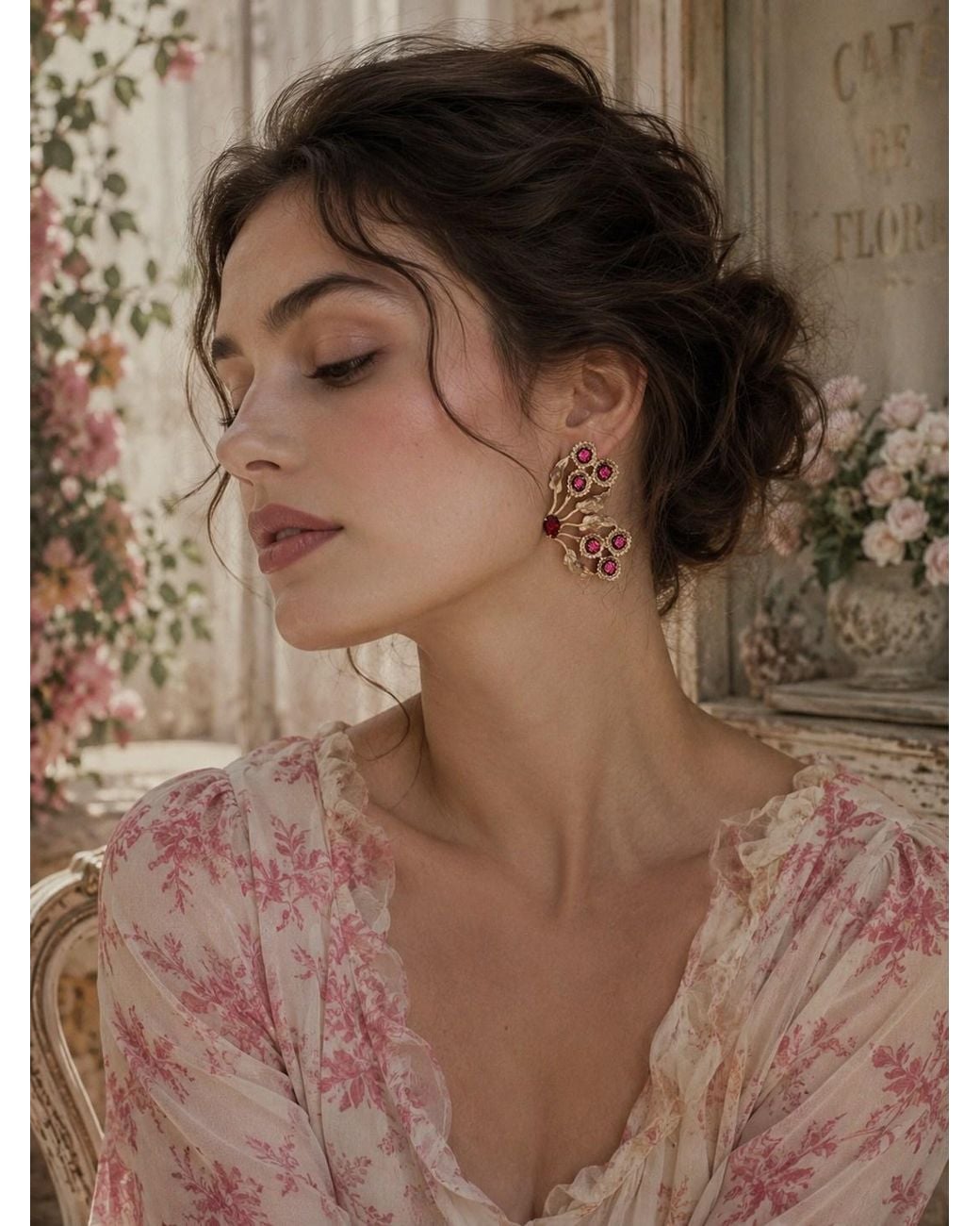 The Pink Reef Green Madame Earring