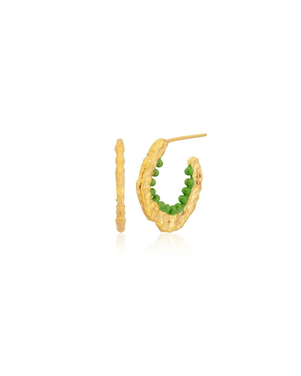 Milou Jewelry Metallic Alice Hoop Earrings