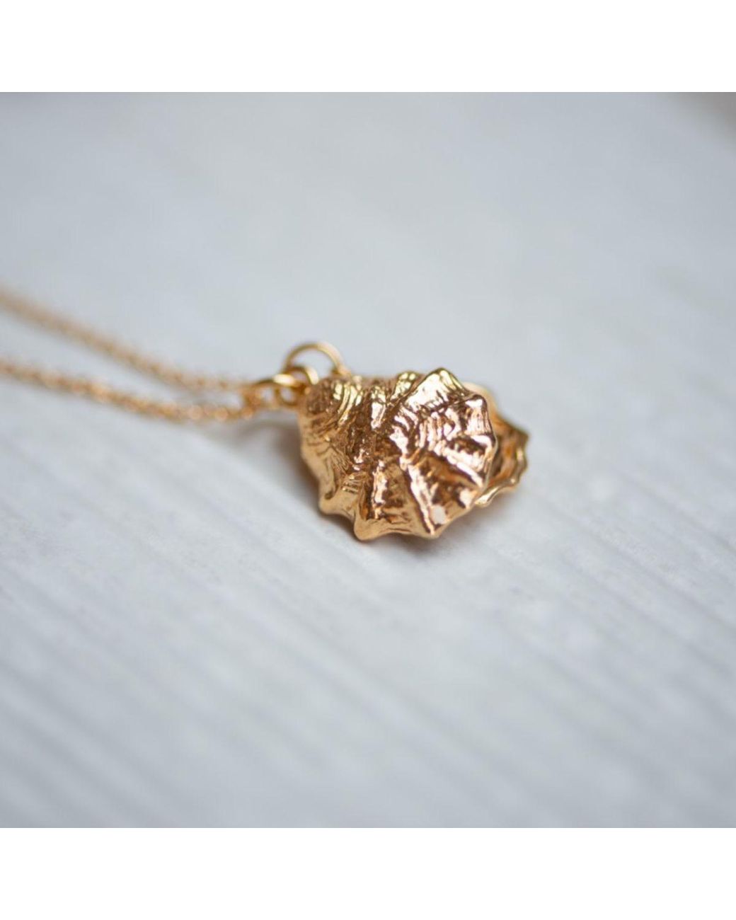 Auree Jewellery Metallic Gaia Vermeil Oyster Shell And Pearl Necklace