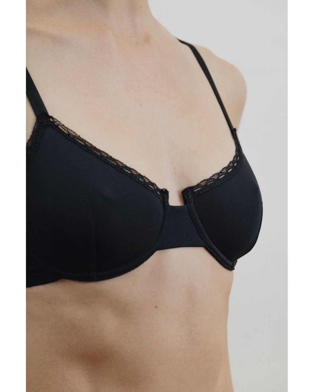 Verdant Intimates Black Modal Air Demi Bra