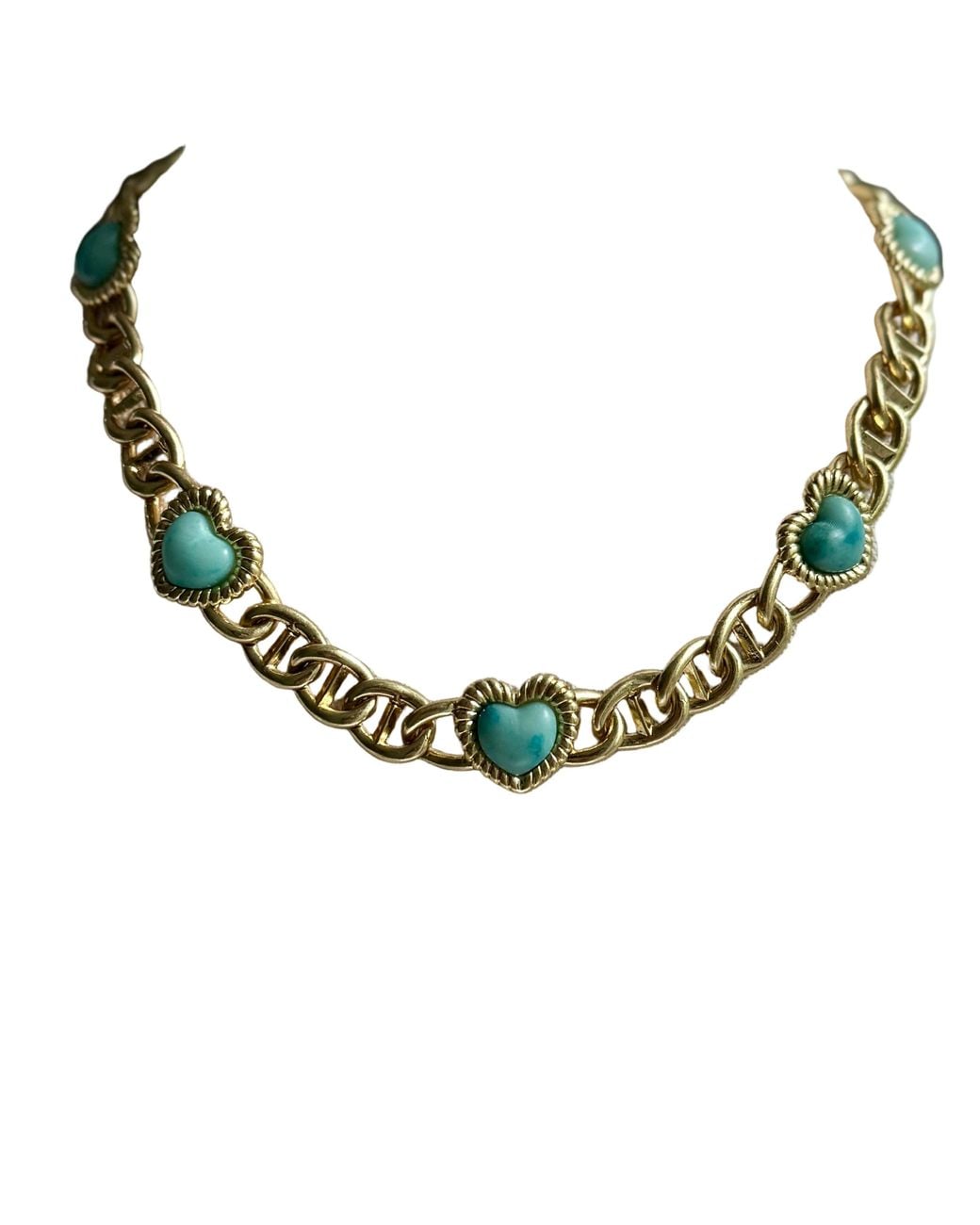 Laura Gray Metallic Sloan Heart Necklace/ Light