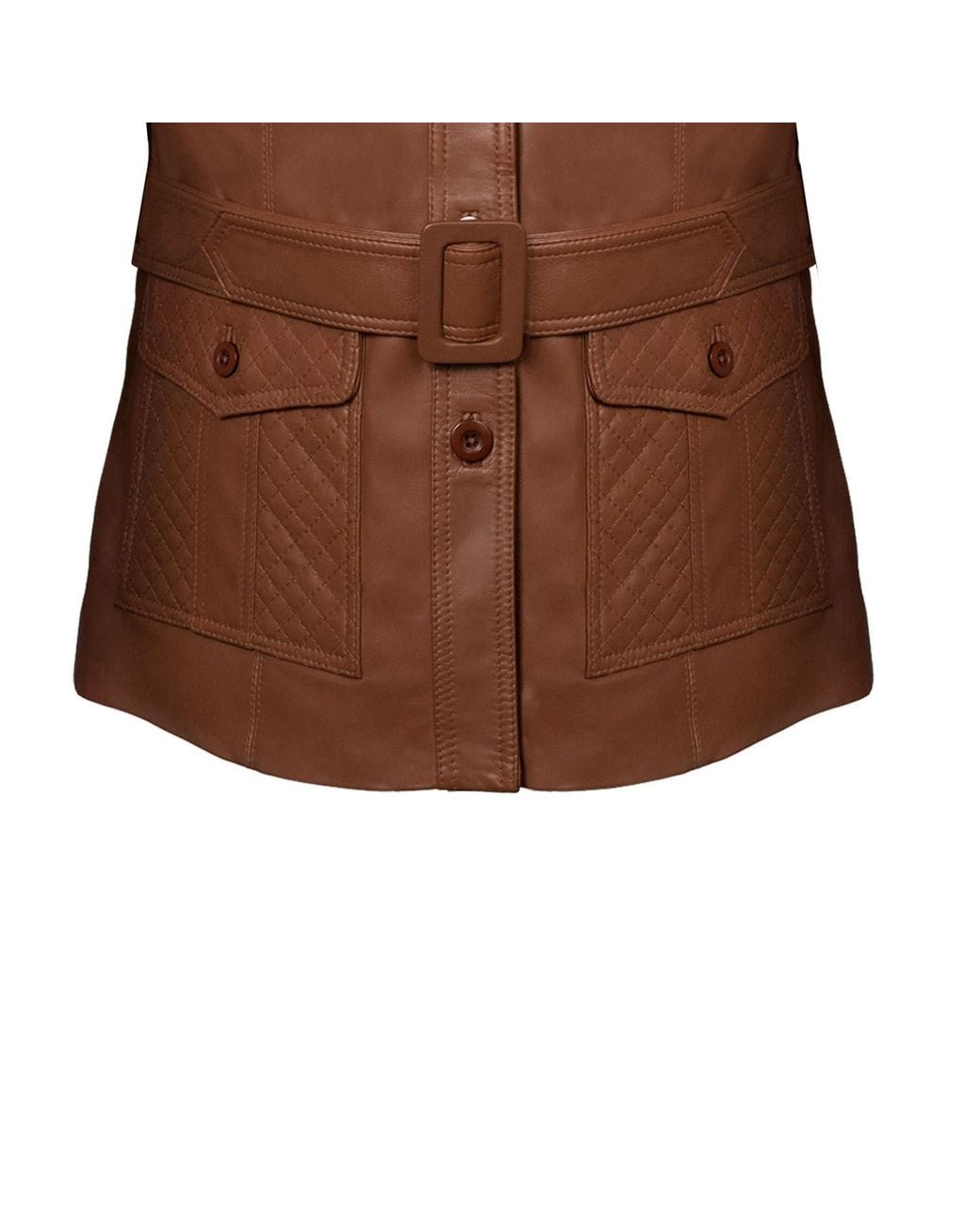 Zasta Studio Brown Old Fashioned Leather Trench Jacket