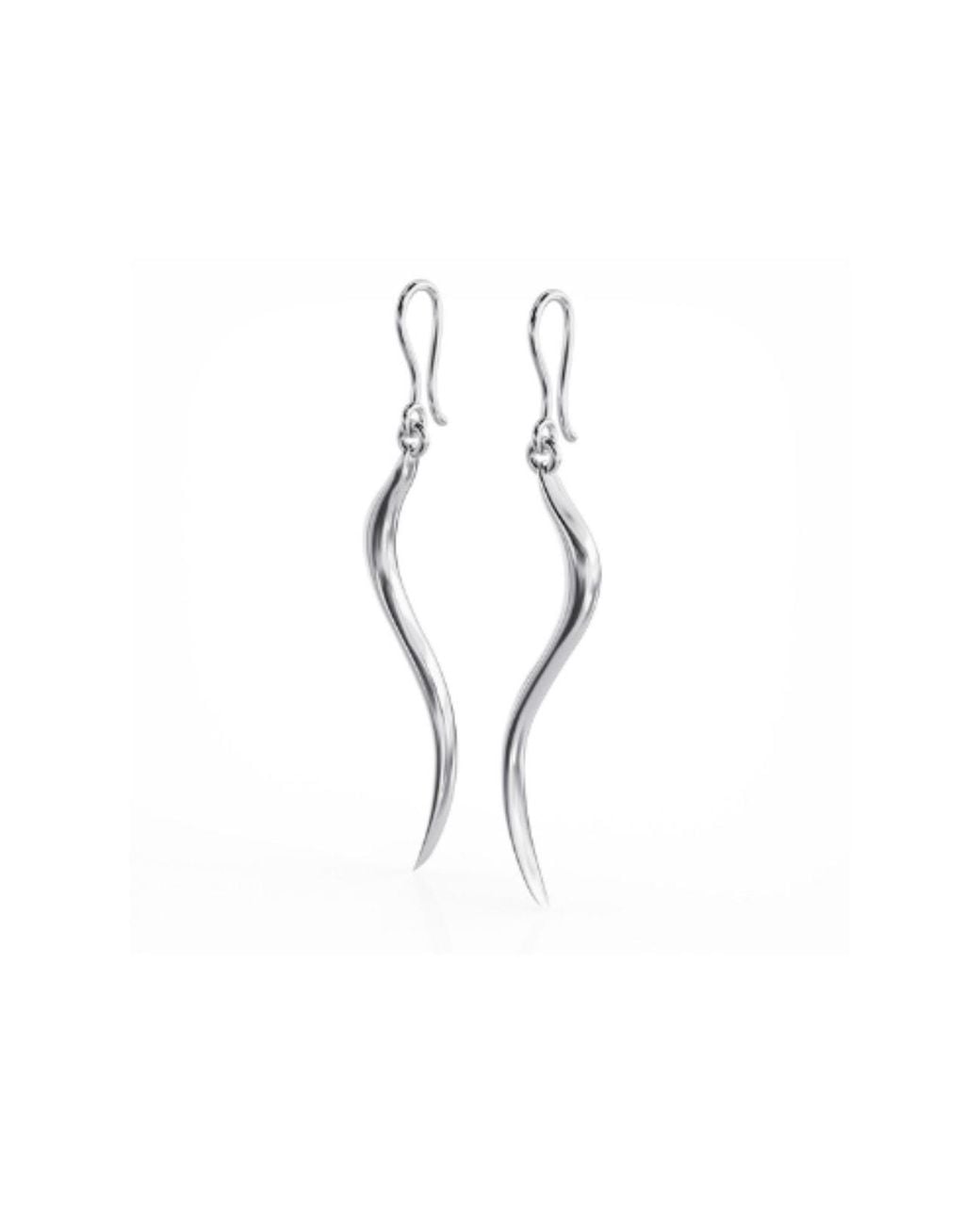 Linda Fiore Metallic Swirl Earrings